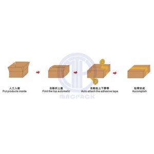 Semi Automatic Top and Bottom Belt Carton Sealer